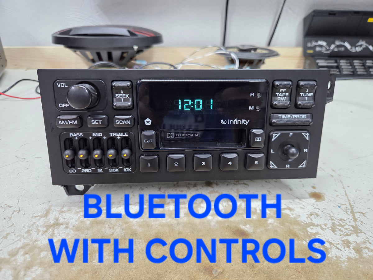 BLUETOOTH 1987-02 Mopar Dodge Jeep Chrysler 5 BAND EQ INFINITY Radio REFURBISHED
