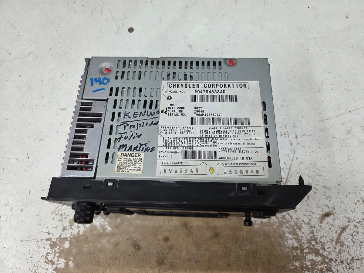 REFURBISHED OEM 1987-2002 Dodge Jeep Chrysler Radio with CD and Cassette Player