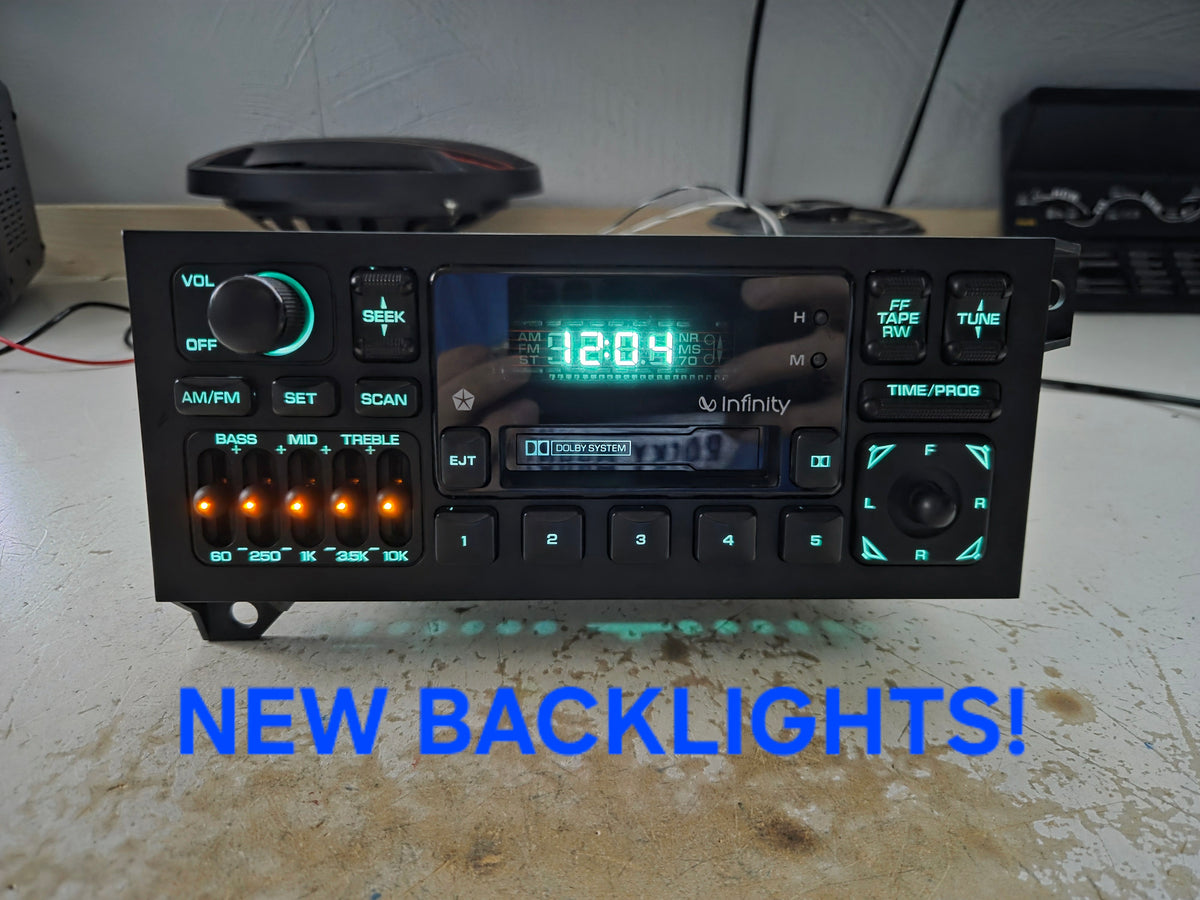 BLUETOOTH 1987-02 Mopar Dodge Jeep Chrysler 5 BAND EQ INFINITY Radio REFURBISHED